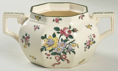 Old Leeds Spray Sugar Bowl No Lid
