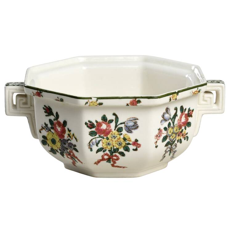 Old Leeds Spray Gravy Boat No Lid