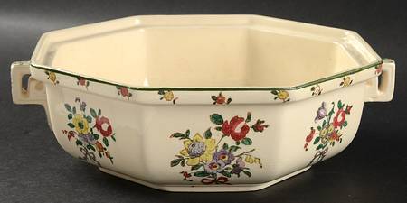 Old Leeds Spray Large Round Vegetable No Lid