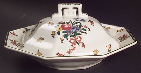 Old Leeds Spray Round Covered Butter
