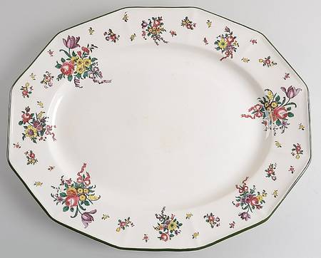 Old Leeds Spray 20" Oval Serving Platter