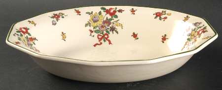 Old Leeds Spray 10" Oval Vegetable Bowl