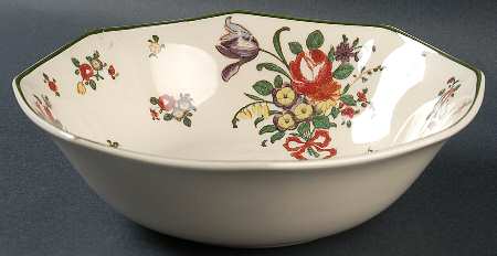 Old Leeds Spray 7" Round Vegetable Bowl