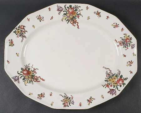 Old Leeds Spray 18" Oval Serving Platter