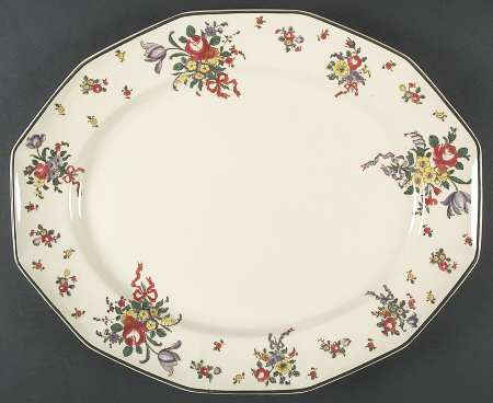 Old Leeds Spray 17" Oval Serving Platter