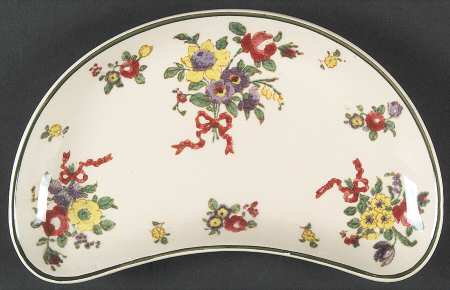 Old Leeds Spray Crescent Salad Plate