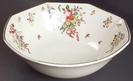 Old Leeds Spray 10" Large Salad Serving Bowl