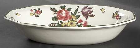 Old Leeds Spray 8" Oval Vegetable Bowl