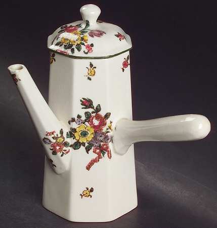 Old Leeds Spray Individual Coffee Pot & Lid