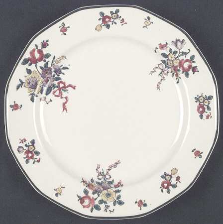 Old Leeds Spray Luncheon Plate