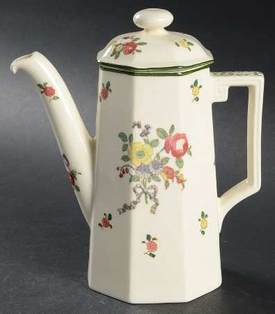 Old Leeds Spray Individual Coffee Pot & Lid
