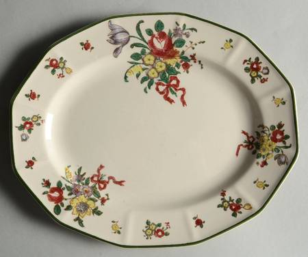 Old Leeds Spray 10" Oval Serving Platter