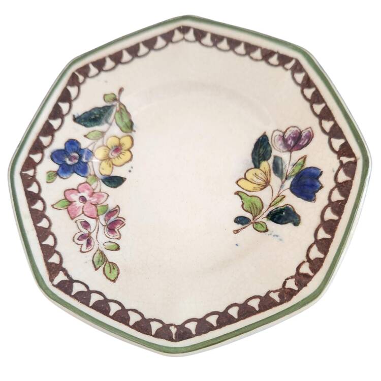 Old Leeds Spray Saucer for Ramekin
