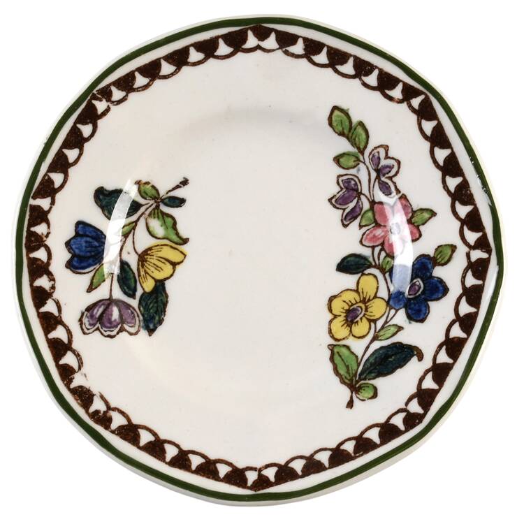 Old Leeds Spray Saucer for Ramekin
