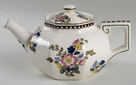 Old Leeds Spray Teapot & Lid