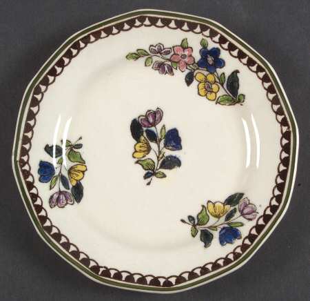 Old Leeds Spray Bread & Butter Plate