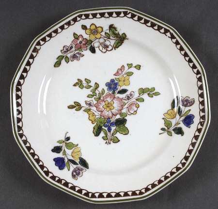 Old Leeds Spray Salad Plate