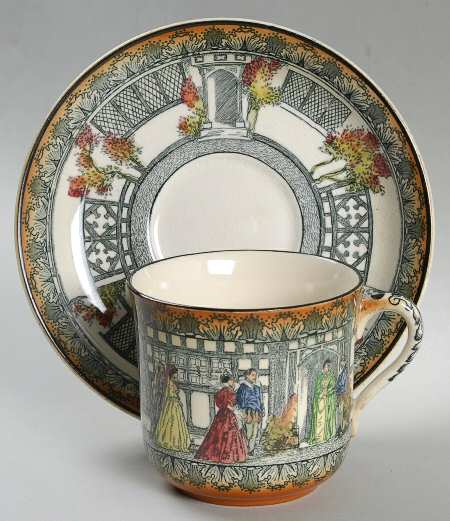 Old Moreton Hall Flat Cup & Saucer Set