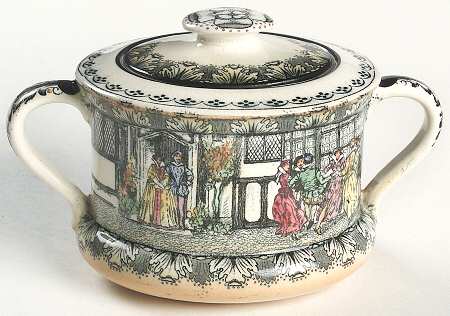 Old Moreton Hall Sugar Bowl & Lid