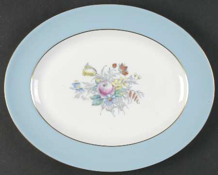 Old Westbury Blue 10" Oval Serving Platter