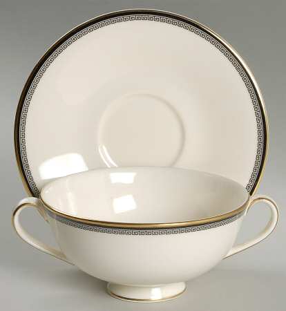 Olympia Footed Cream Soup Bowl & Saucer Set