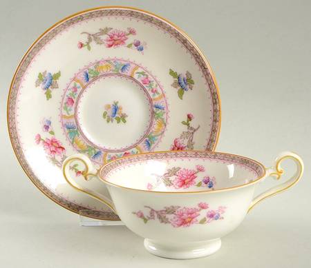 Orient Footed Bouillon Cup & Saucer