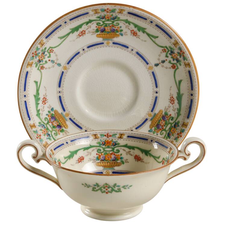 Ormonde Footed Bouillon Cup & Saucer