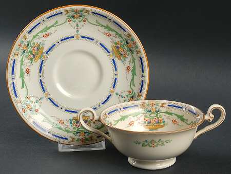 Ormonde Footed Cream Soup Bowl & Saucer Set