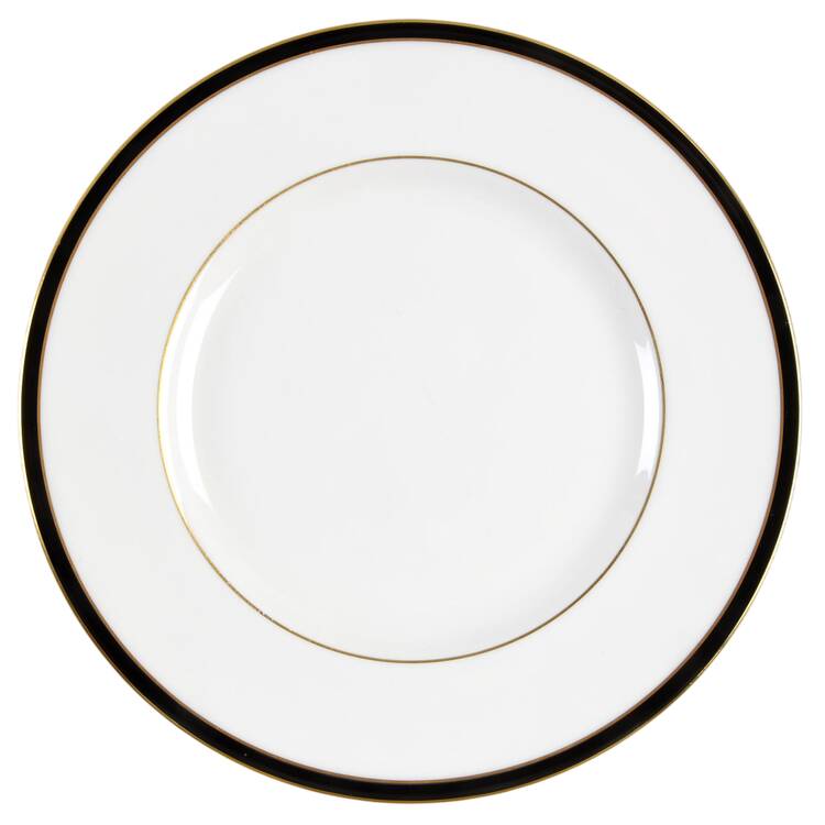 Oxford Black Accent Salad Plate