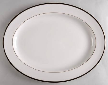 Oxford Black 16" Oval Serving Platter