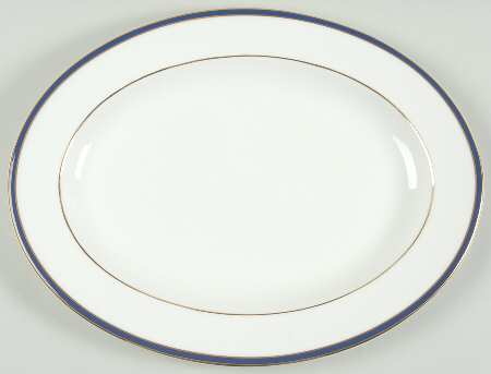 Oxford Blue 13" Oval Serving Platter