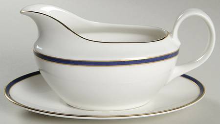 Oxford Blue Gravy Boat & Underplate