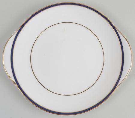 Oxford Blue Handled Cake Plate