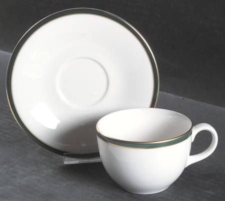 Oxford Green (England) Flat Cup & Saucer Set