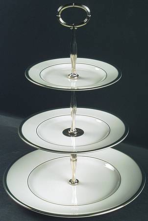 Oxford Green (England) 13 7/8"-14 1/4" 3-Tiered Serving Tray(DP,SP,BB) HC