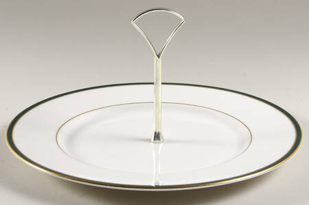 Oxford Green (England) Round Serving Plate with Handle (DP)