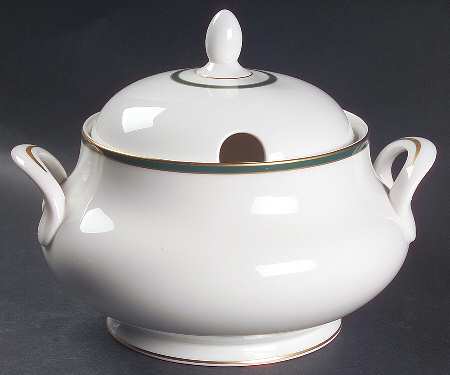 Oxford Green (England) Tureen &  Lid