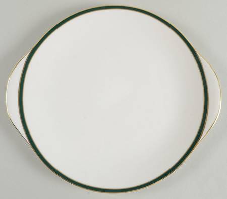 Oxford Green (England) Handled Cake Plate