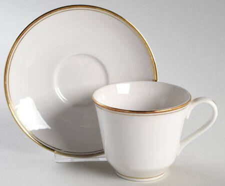 Oxford Gold Flat Cup & Saucer Set