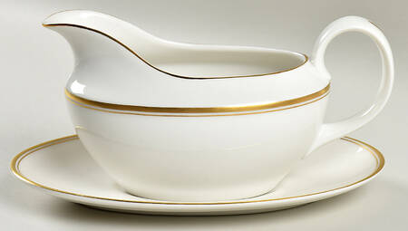 Oxford Gold Gravy Boat & Underplate