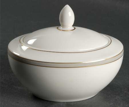 Oxford Gray Sugar Bowl & Lid