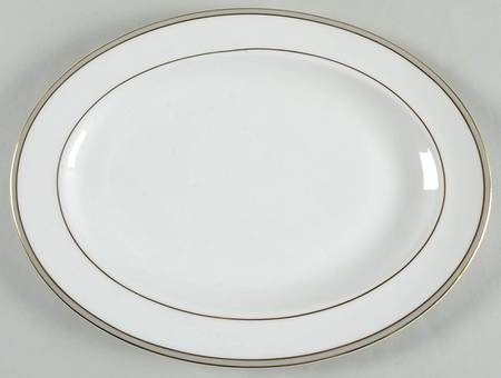 Oxford Gray 13" Oval Serving Platter