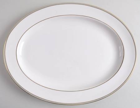 Oxford Gray 16" Oval Serving Platter