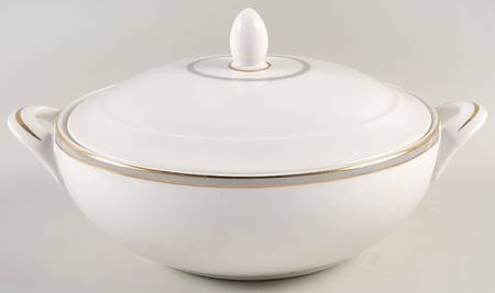Oxford Gray Oval Covered Vegetable