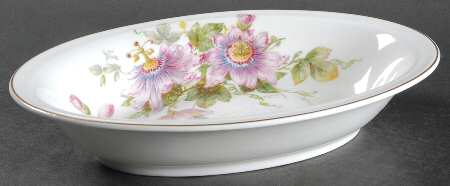Passion Flower 10" Oval Vegetable Bowl