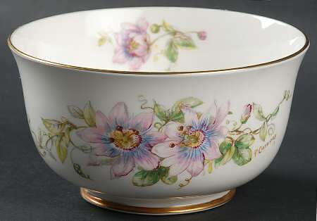 Passion Flower Open Cranberry/Sugar Bowl