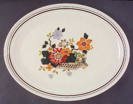 Paradise Garden 13" Oval Serving Platter