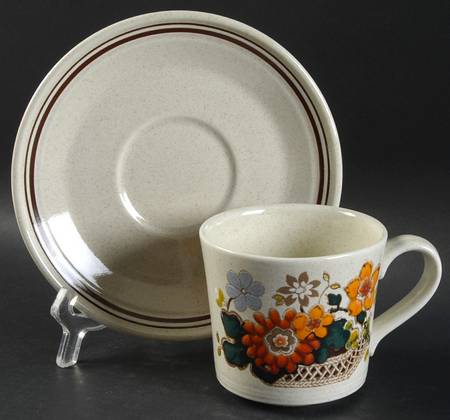 Paradise Garden Flat Cup & Saucer Set