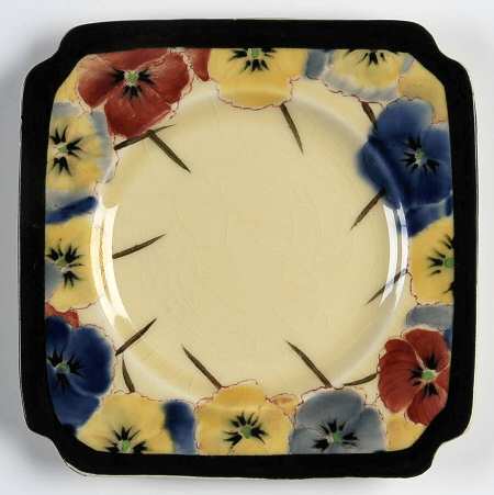 Pansy Square Bread & Butter Plate