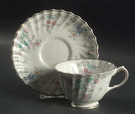Pastoral Footed Cup & Saucer Set